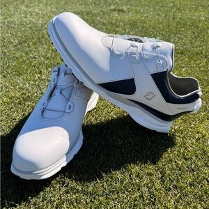 FootJoy White and Black Pro SL Golf Shoes 8